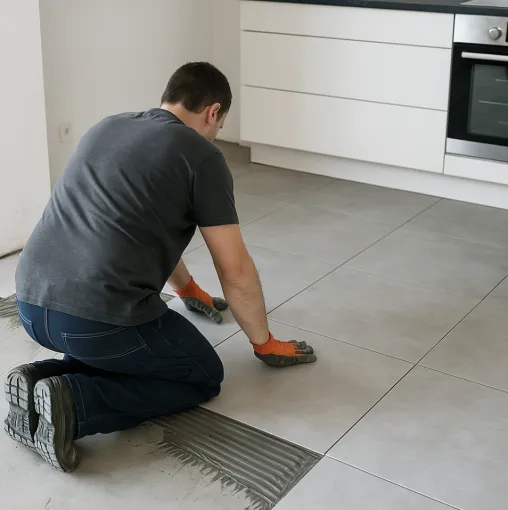 Pose de carrelage à Cambrai : FW Deco rénove une cuisine et un salon avec style, Cambrai, FW DECO
